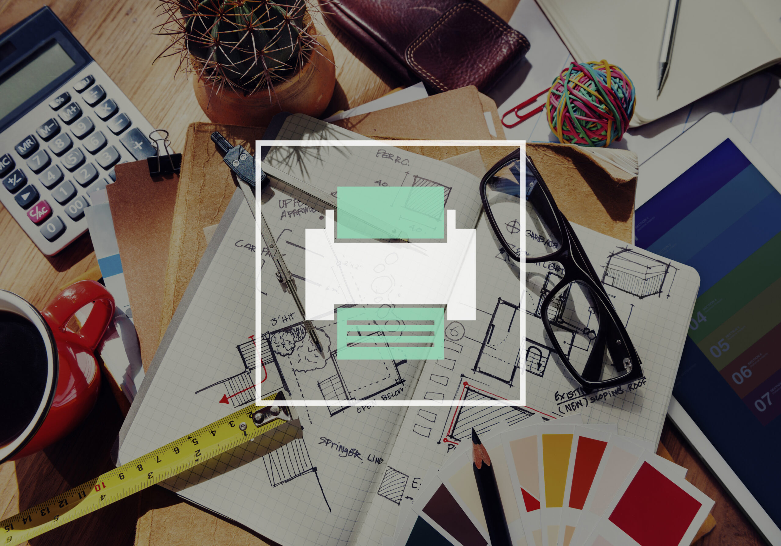 Printer Icon Computer Page Digital Paper Concept